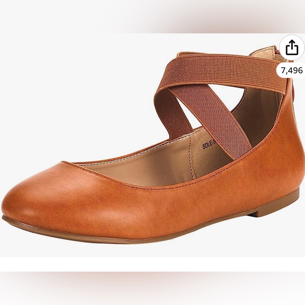 DREAM PAIRS Flats with elastic ankle strap